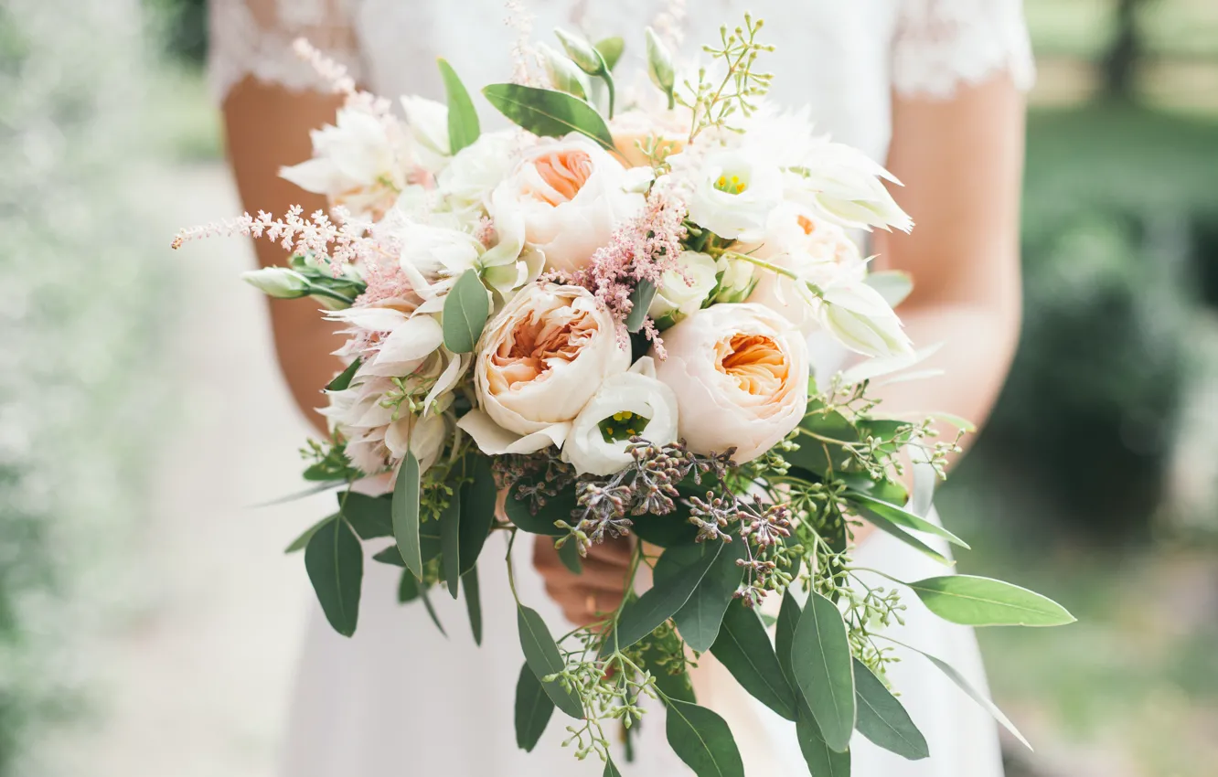 Photo wallpaper bouquet, the bride, wedding, bouquet, wedding, bride