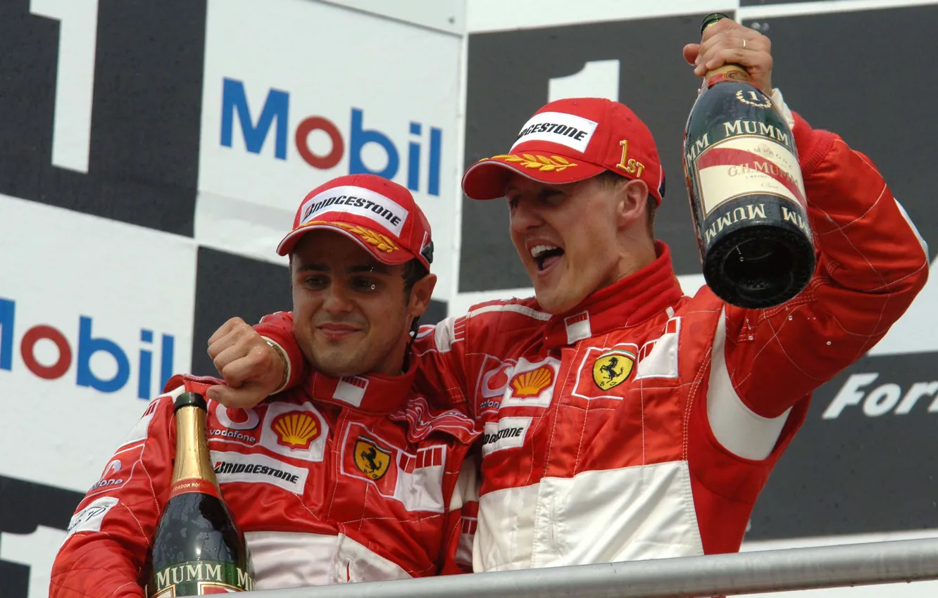 Photo wallpaper race, podium, Schumacher