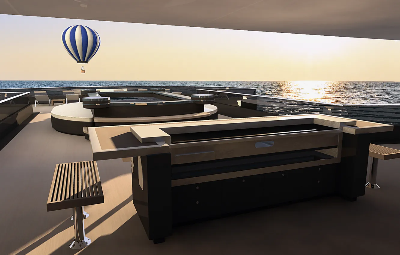 Photo wallpaper design, style, interior, yacht, deck, Suite, Cockpit