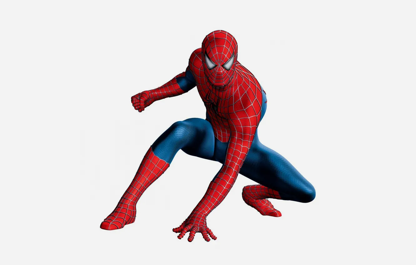 Photo wallpaper red, white background, red, Marvel, comic, Spider-man, Comics, Spider-Man