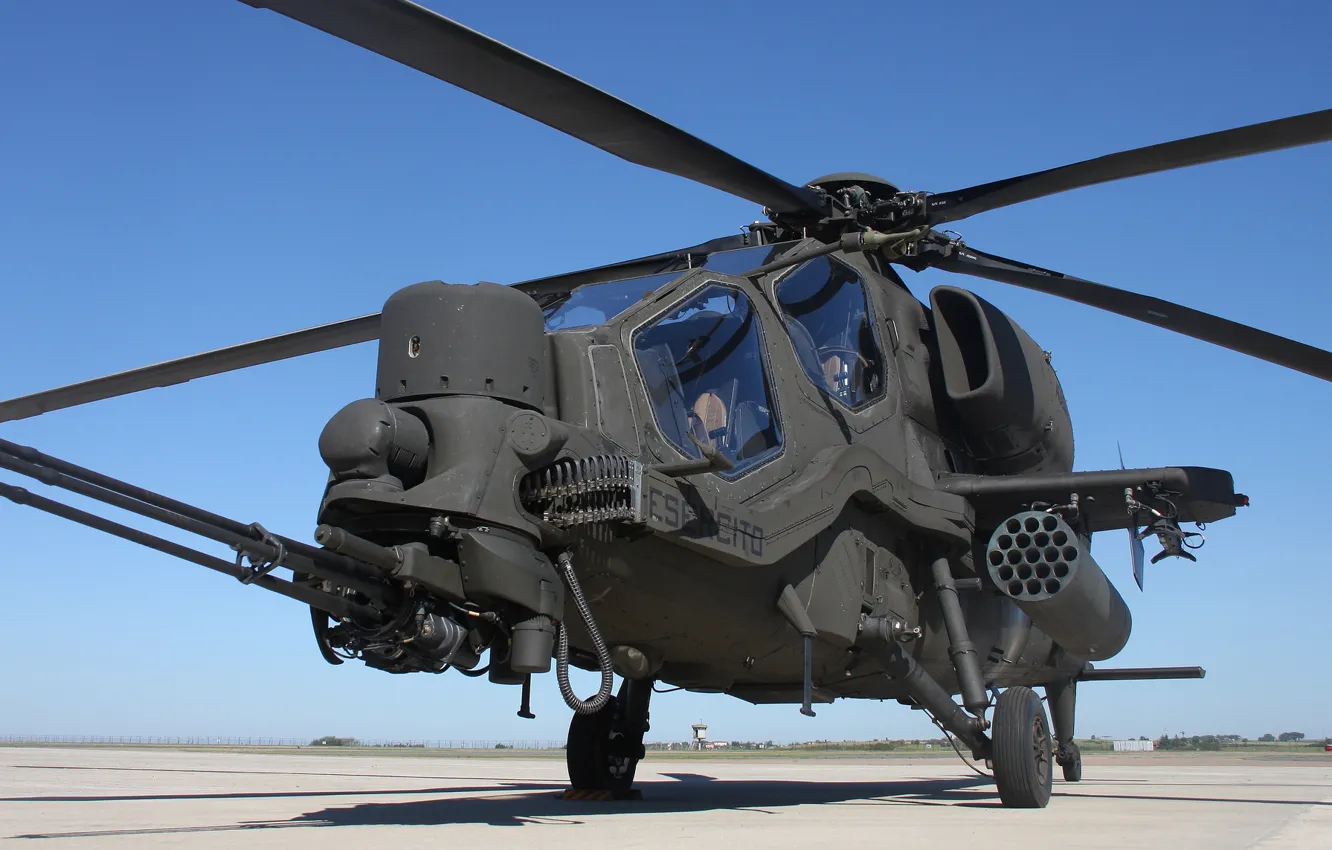 Photo wallpaper helicopter, the airfield, shock, "Mangust", Mangusta, Agusta A129