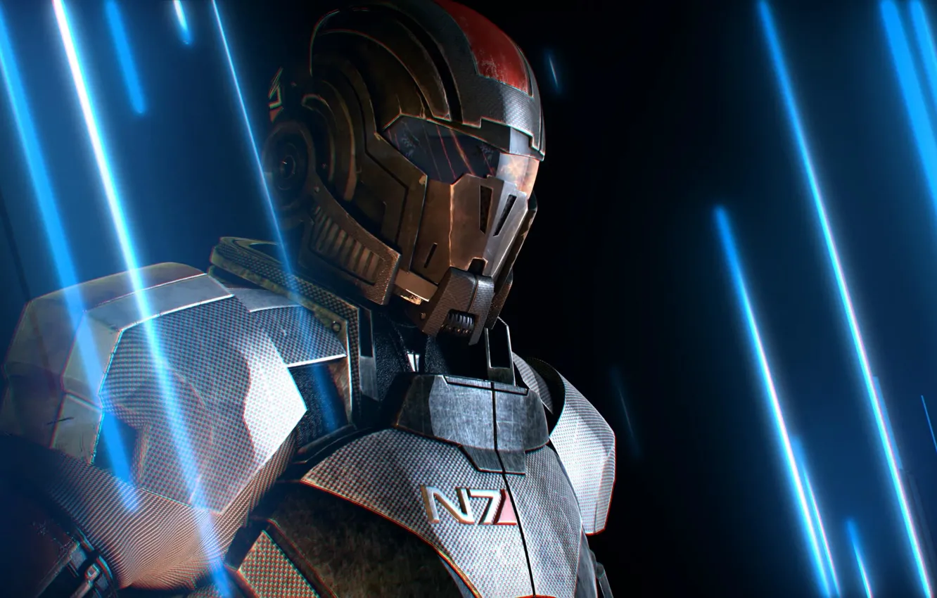 Photo wallpaper mass effect, shepard, mass effect 3, bioware, N7day