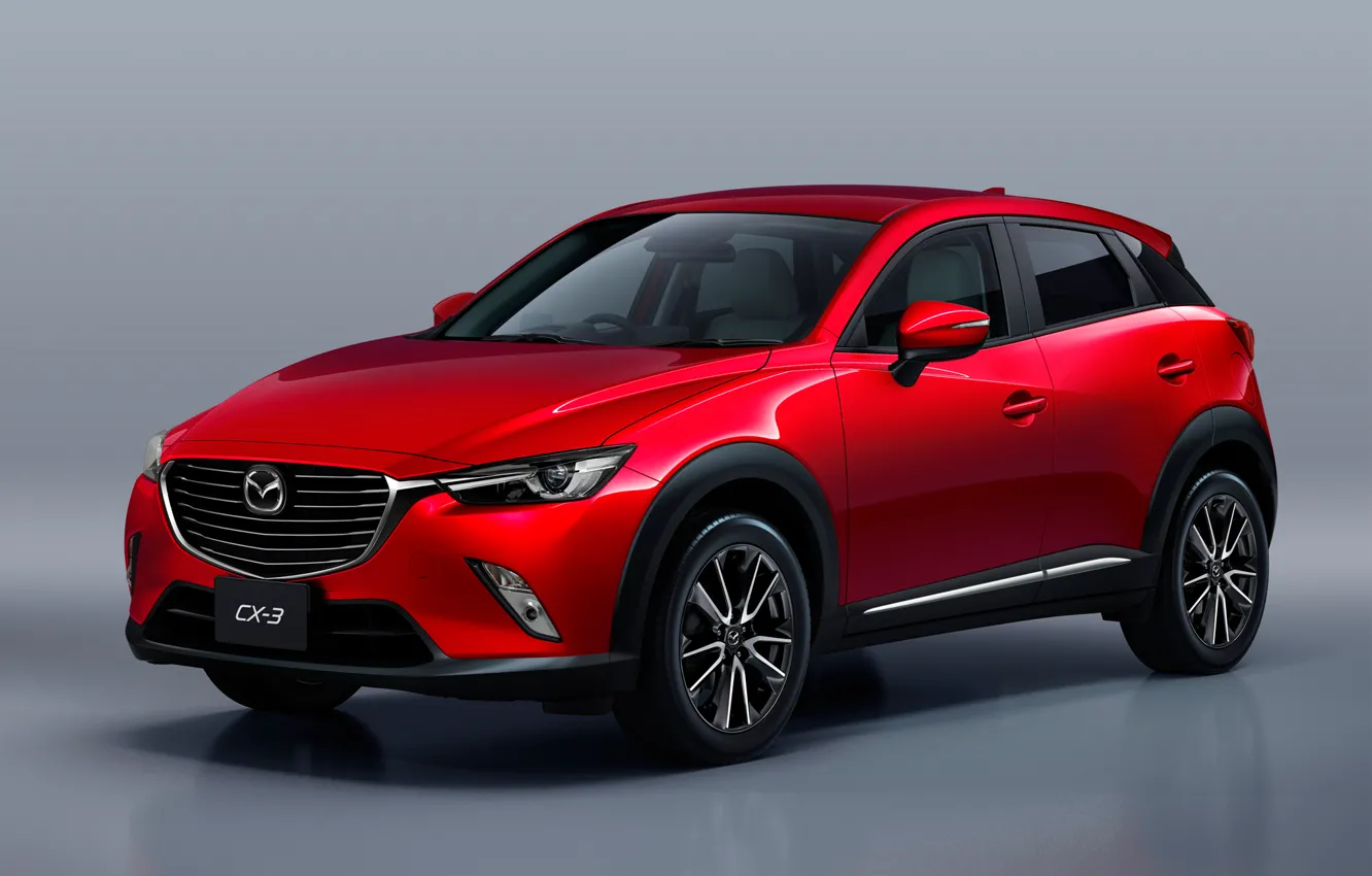 Photo wallpaper red, Mazda, crossover, 2016, CX-3