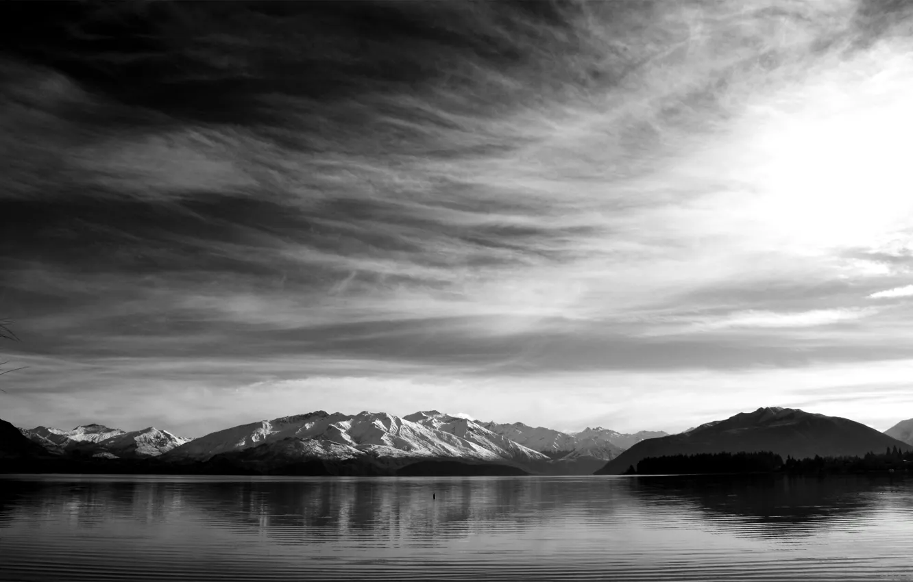 Photo wallpaper the sky, landscape, mountains, river, mountains, rivers, lakes