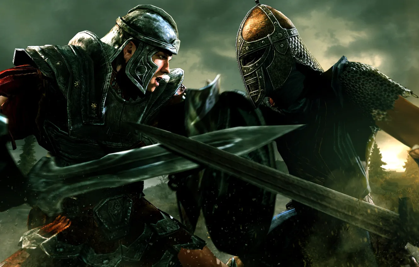 Photo wallpaper warrior, soldier, Skyrim, Depeche