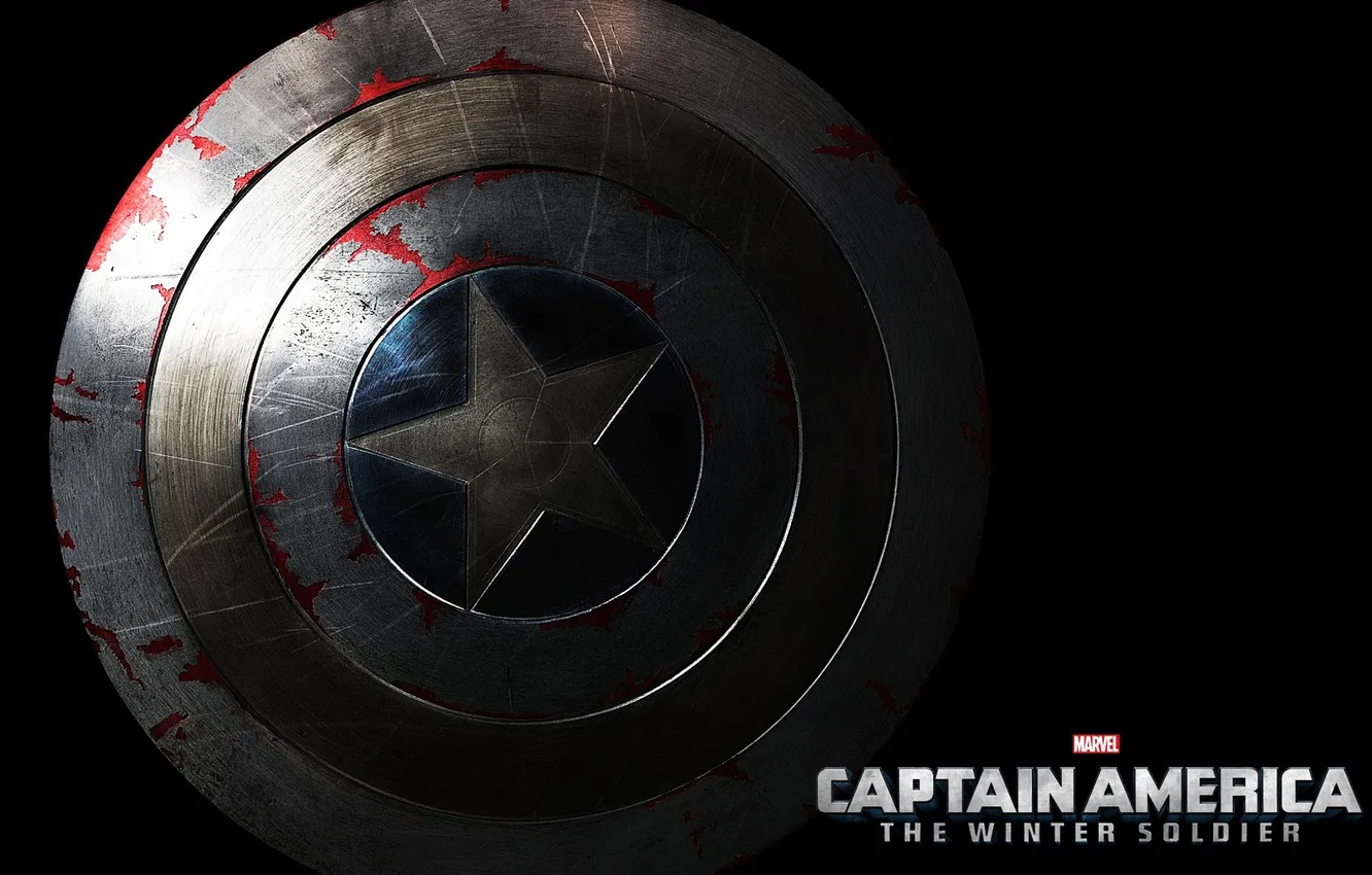 Photo wallpaper shield, black background, poster, closeup, The first avenger: the Other war, Captain America: The Winter …