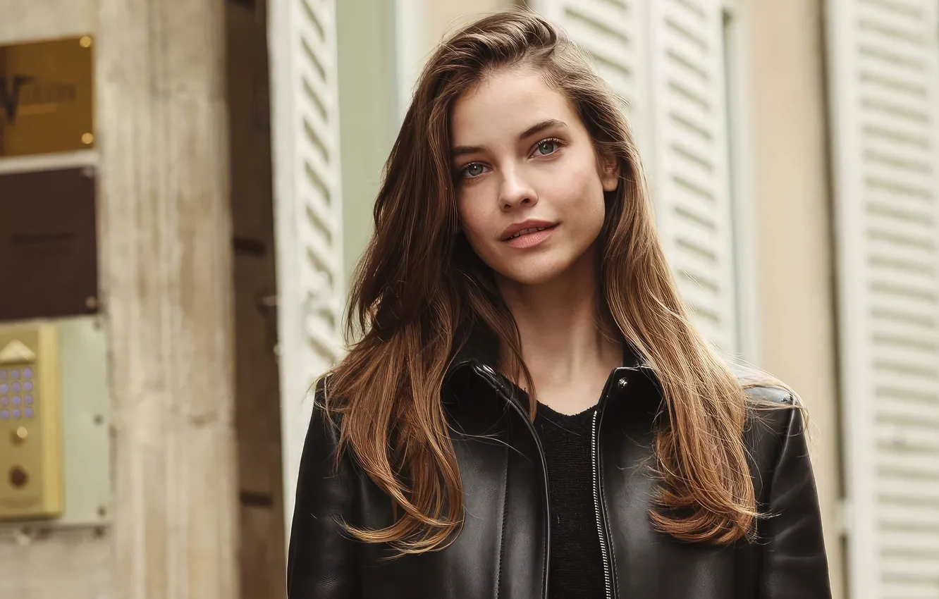 Photo wallpaper look, girl, smile, model, hair, brown hair, beautiful, Barbara Palvin