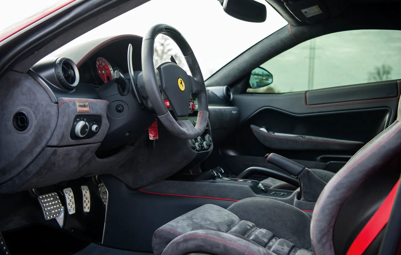 Photo wallpaper Ferrari, 599, Ferrari 599 GTO, Car Interior