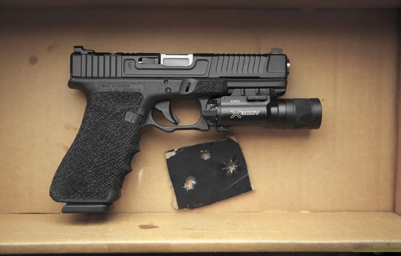 Photo wallpaper weapons, Austria, Glock 17, self-loading pistol