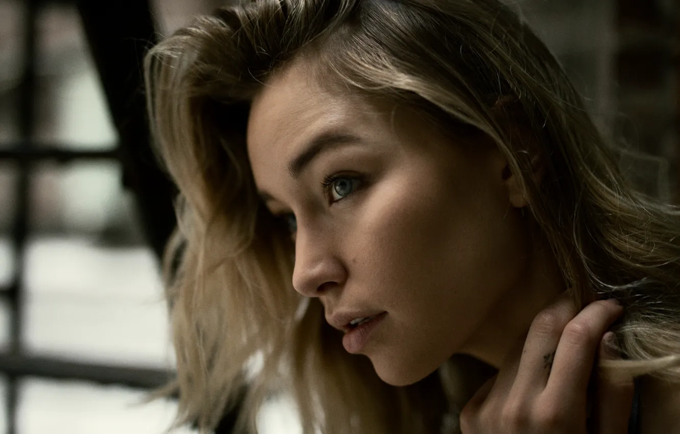 Photo wallpaper face, hair, profile, Jocelyn