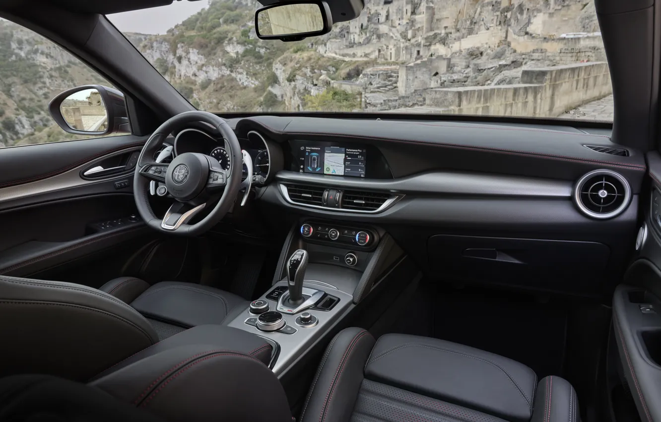 Photo wallpaper interior, Alfa Romeo, Alfa Romeo, italiano, The Interior Of The Car, Stelvio, Tribute, 2023