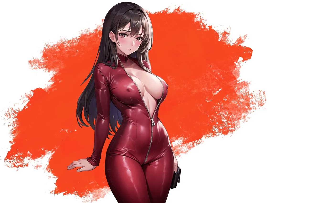 Photo wallpaper kawaii, girl, hot, sexy, long hair, boobs, anime, figure