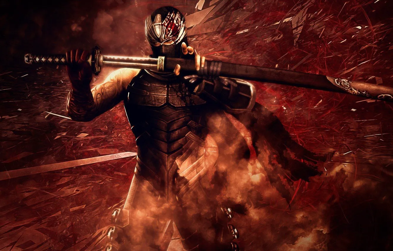 Photo wallpaper sword, games, ninja, Weapons