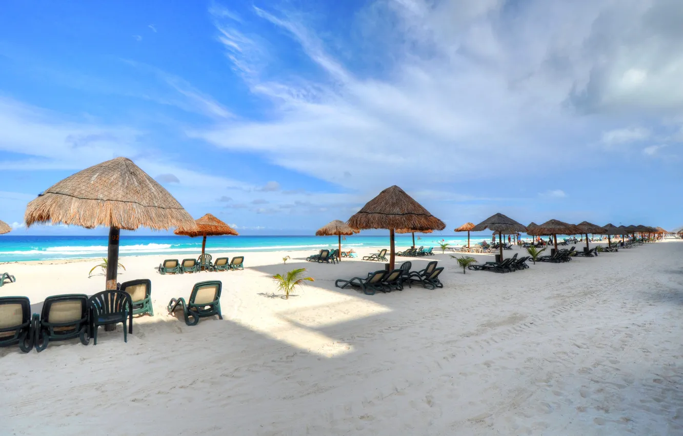 Photo wallpaper sea, beach, the sky, tropics, the ocean, stay