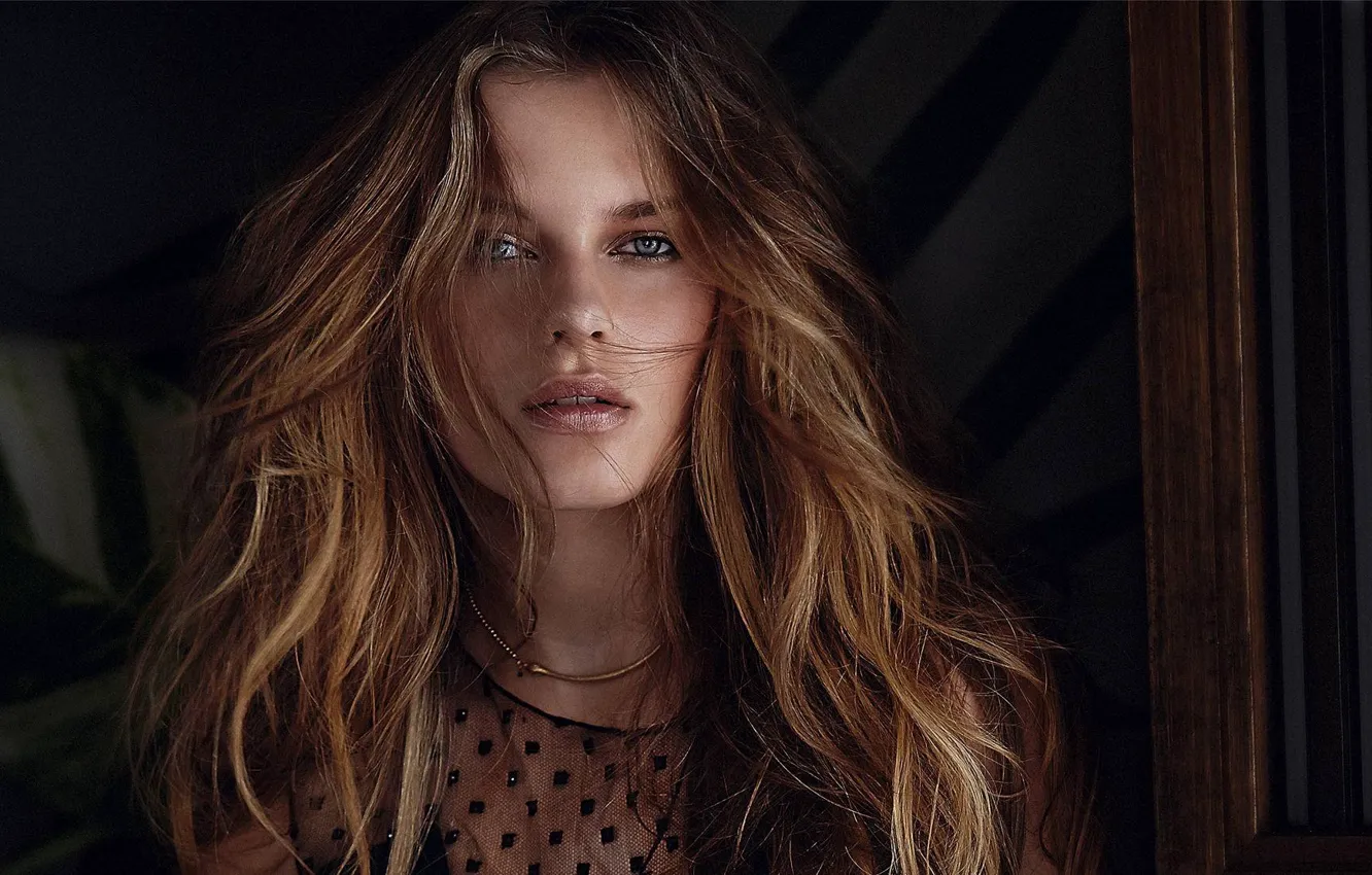 Photo wallpaper girl, hair, Solveig Mørk Hansen