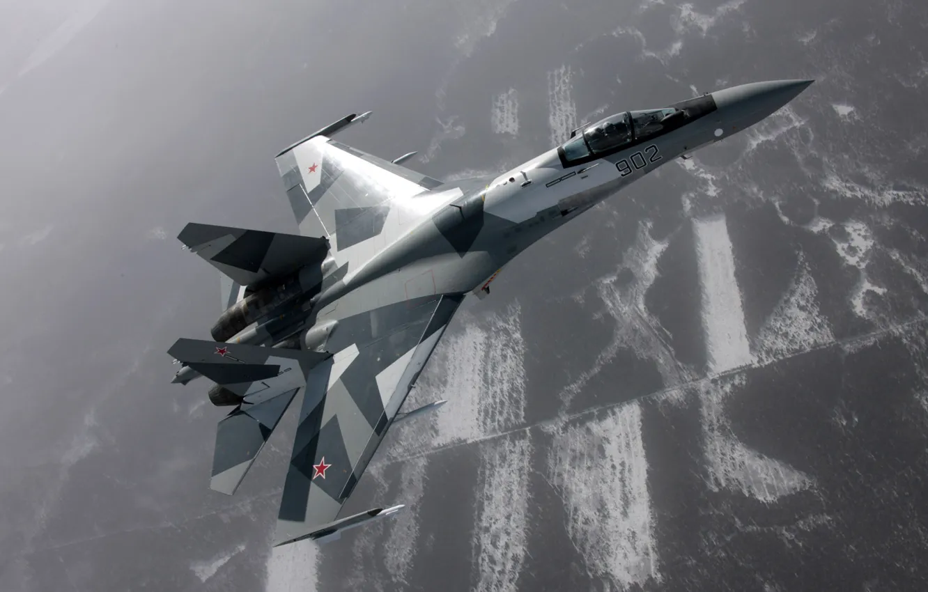 Photo wallpaper the plane, fighter, Su-35