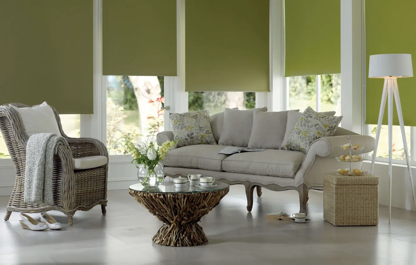 Photo wallpaper comfort, interior, living room