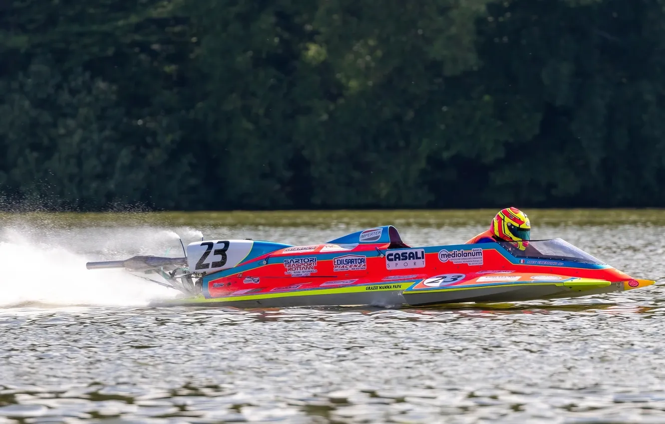 Photo wallpaper race, boat, speed