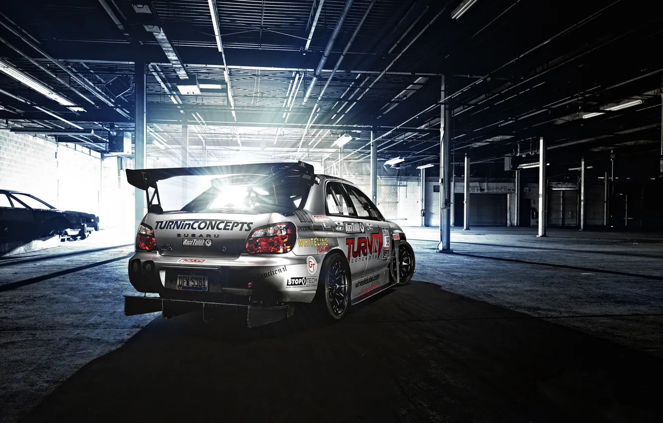 Photo wallpaper light, Subaru, Impreza, hangar, WRX, Blik, Subaru, tuning sport