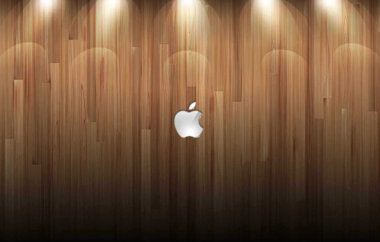 Photo wallpaper wall, tree, Apple, mac, logo
