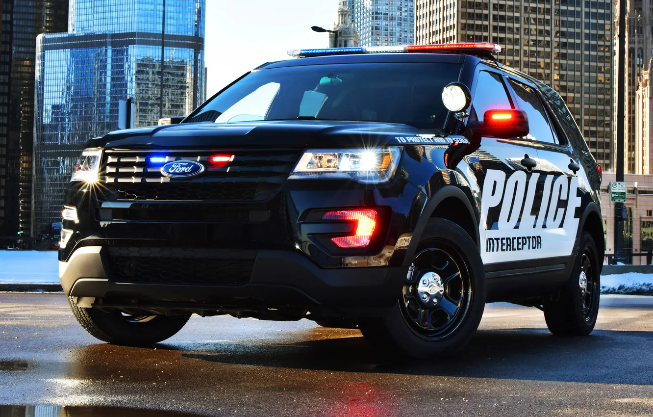 Photo wallpaper Ford, police, Ford, police, interceptor, 2015, U502