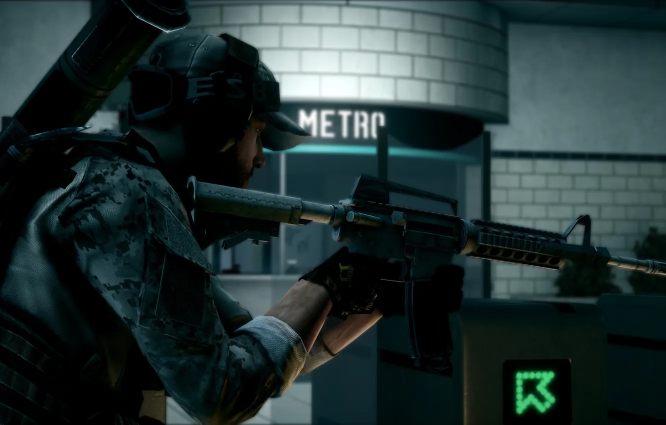 Photo wallpaper metro, battlefield, engineer