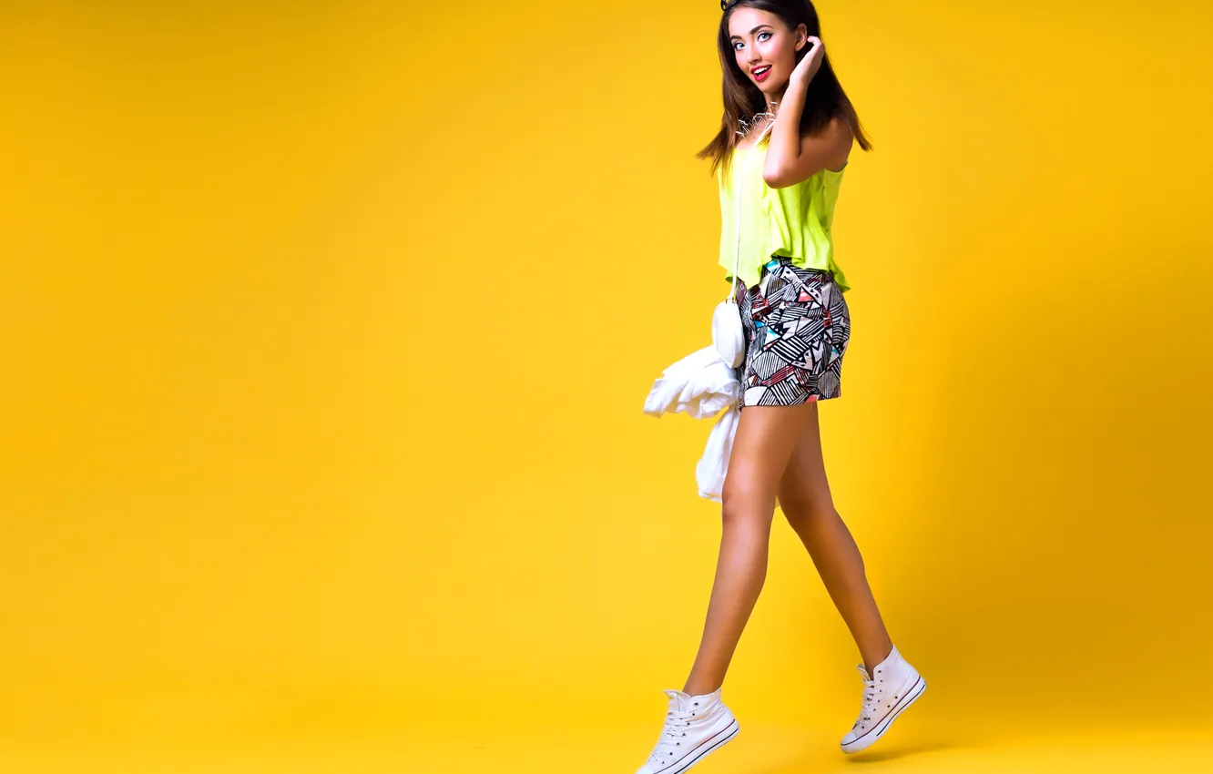 Photo wallpaper fashion, woman, young, pretty, cute, bright, stylish, positive