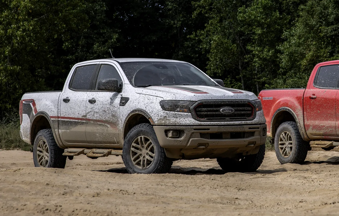 Photo wallpaper earth, Ford, dirt, pickup, the ground, Ranger, Tremor, XLT