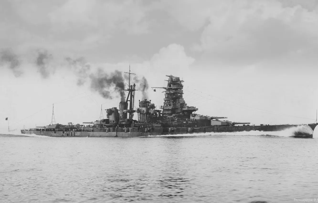 Photo wallpaper Japan, battleship, Kongo
