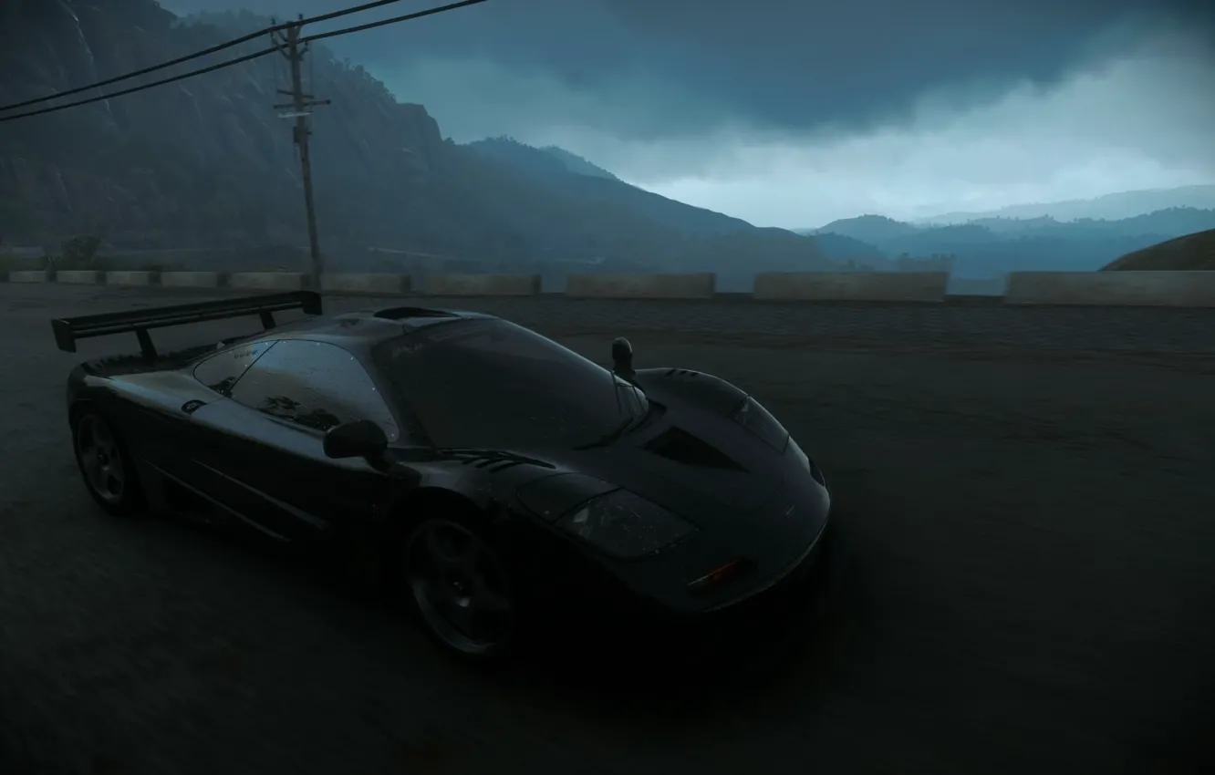 Photo wallpaper car, black, Racing, racing, McLaren F1