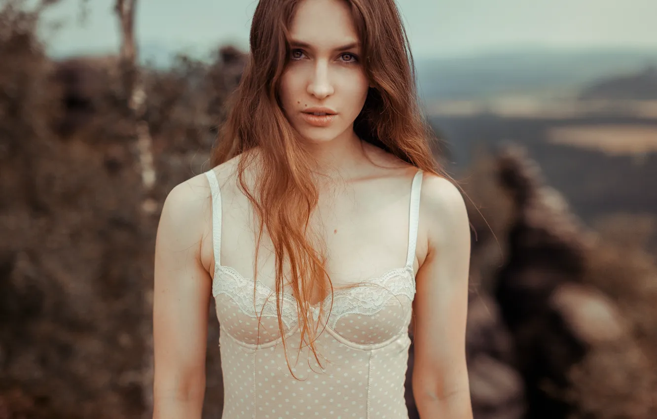 Photo wallpaper look, background, model