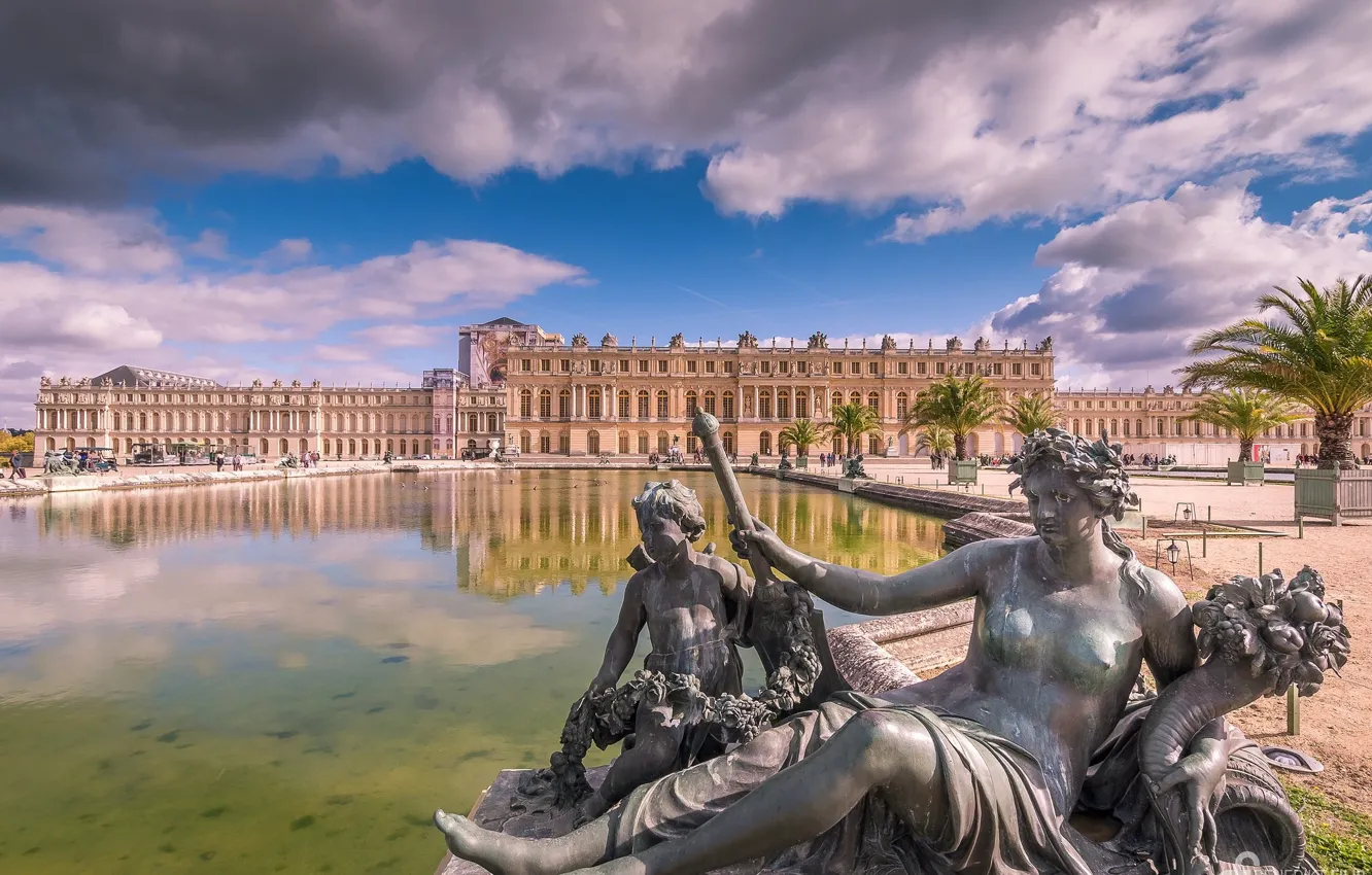 Photo wallpaper France, Paris, fountain, Palace of Versailles