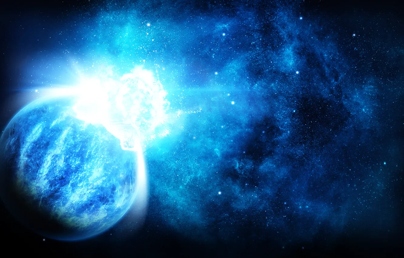 Photo wallpaper space, photoshop, planet, space
