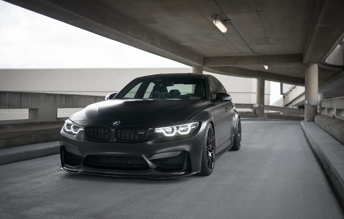 Photo wallpaper BMW, Light, Predator, Bridge, Grey, F80, Adaptive LED