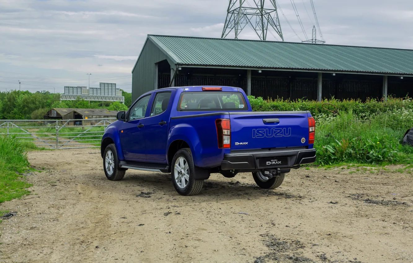 Photo wallpaper blue, pickup, ass, Isuzu, D-Max, 2019