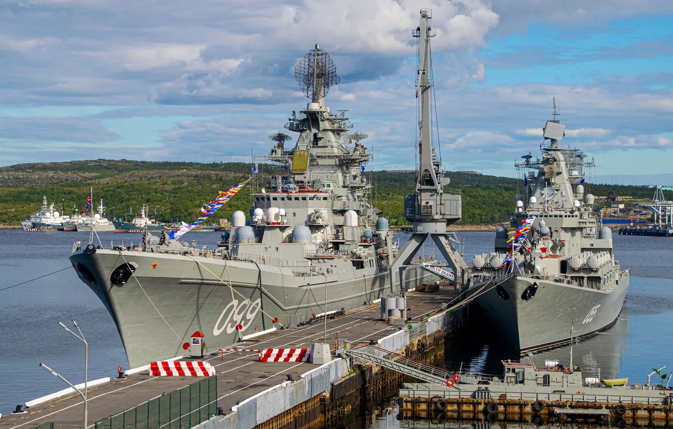 Photo wallpaper cruiser, Peter The Great, Marshal Ustinov