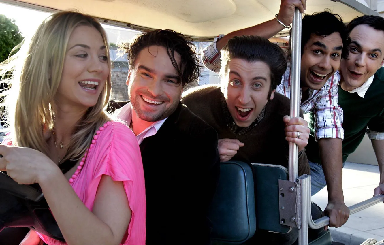 Photo wallpaper actors, The Big Bang Theory, smile, fun, The Big Bang Theory