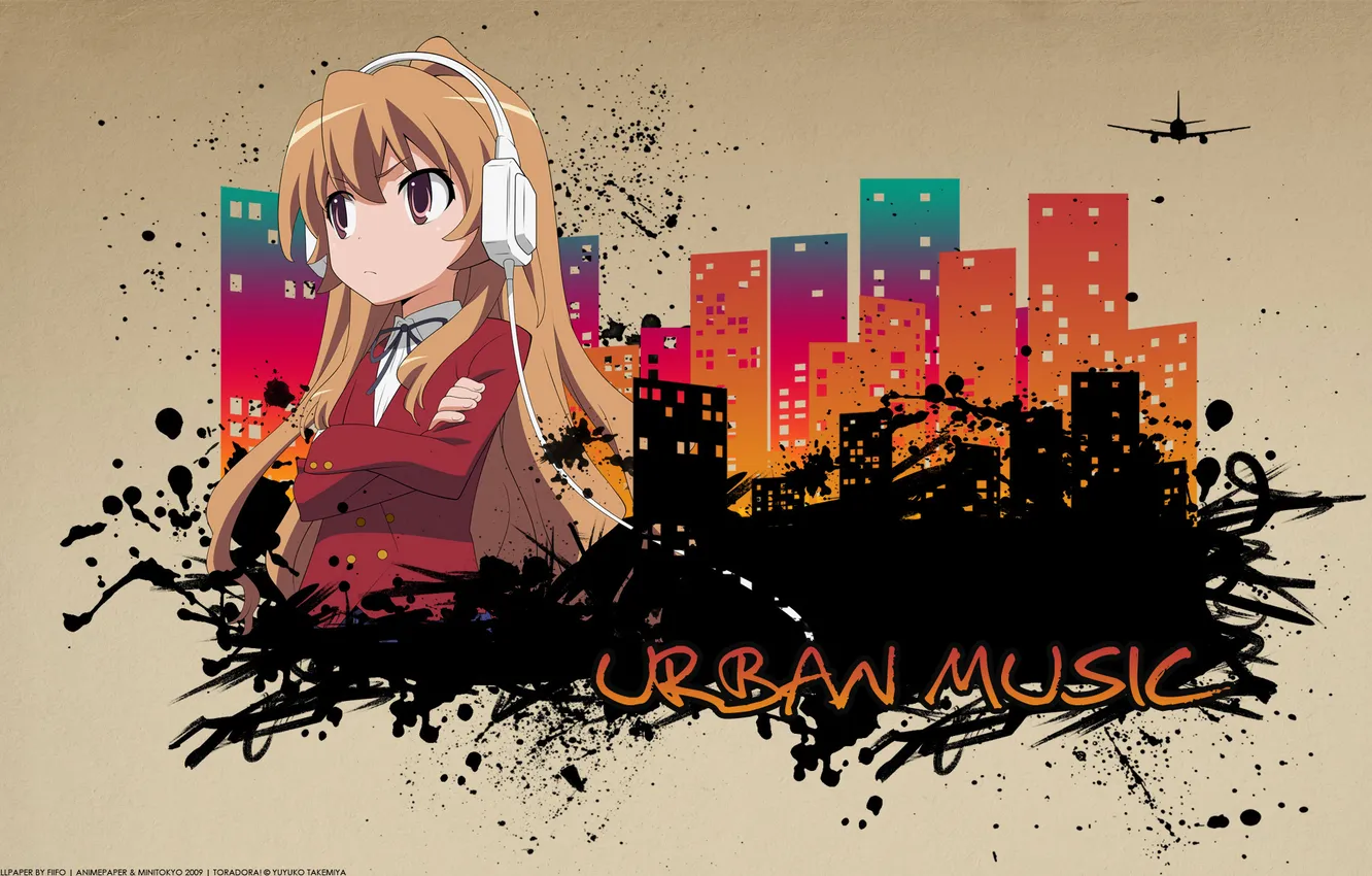 Photo wallpaper anime, Toradora!, Urban Music, Taiga Aisaka