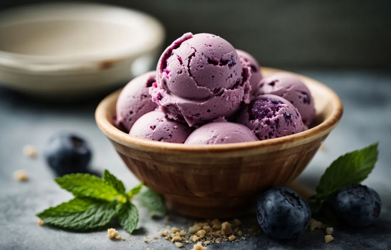 Photo wallpaper food, ice cream, dessert