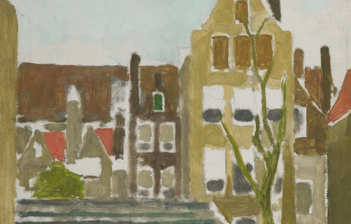 Photo wallpaper picture, the urban landscape, Georg Hendrik Breitner, Group Homes