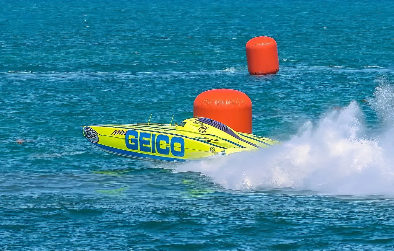 Photo wallpaper race, boat, speed