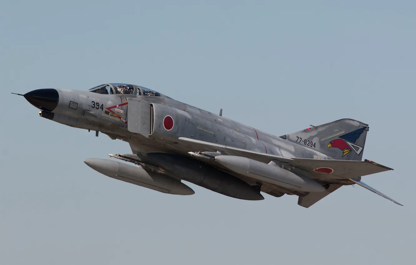 Photo wallpaper flight, fighter, multipurpose, Phantom II, Phantom II, Mitsubishi F-4EJ