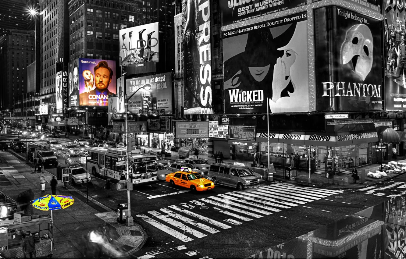 Photo wallpaper New York, crossroads, USA