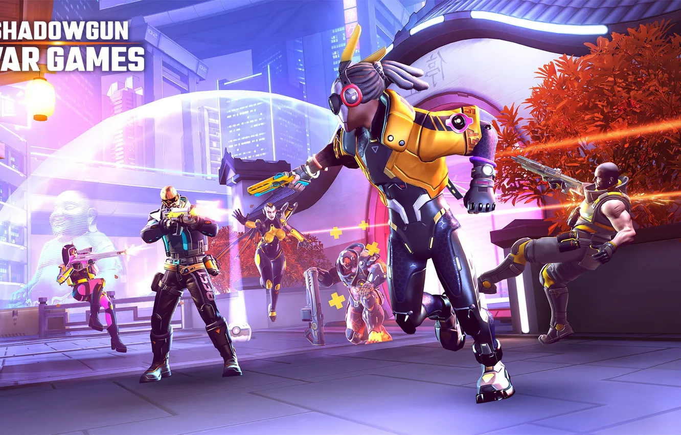 Photo wallpaper the city, weapons, characters, barrier, Shadowgun War Games