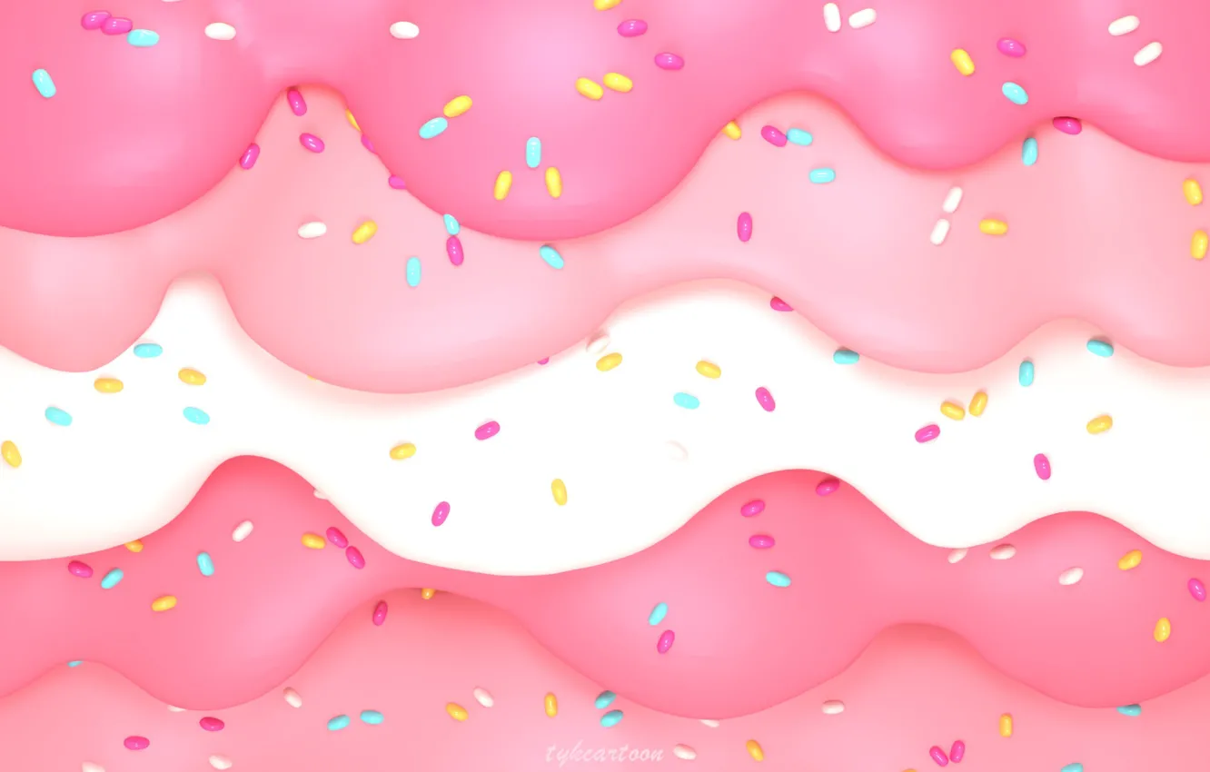 Photo wallpaper pink, the sweetness, art, cream, cream, children's, caramels, Tzuyu Kao