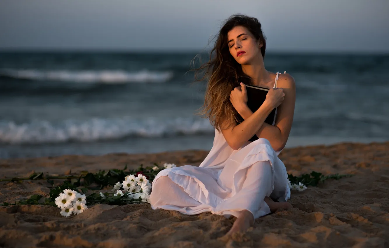 Photo wallpaper girl, nature, Ana Valenciano