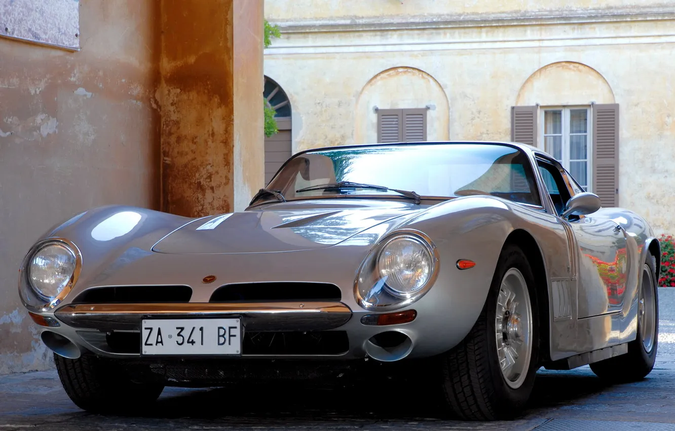 Photo wallpaper style, retro, street, day, Bizzarrini