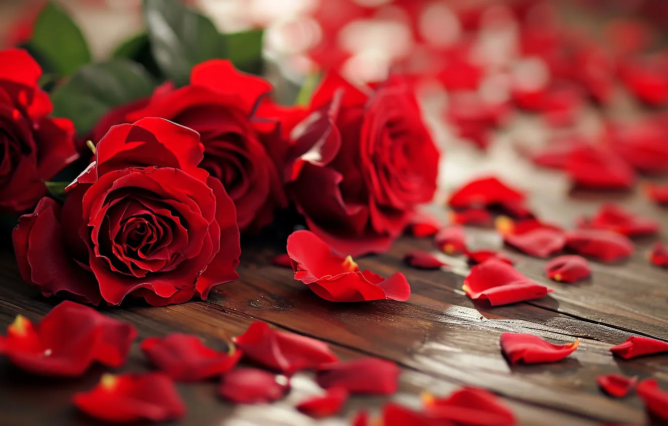 Photo wallpaper love, flowers, gift, romance, roses, love, Valentine's day, flowers