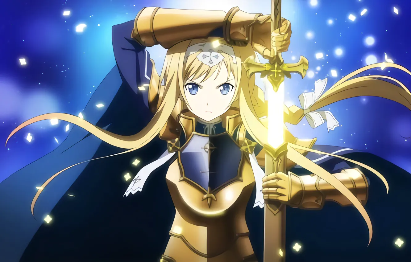 Photo wallpaper girl, sword, sword art online, sword art online, Sword Art Online Alicization