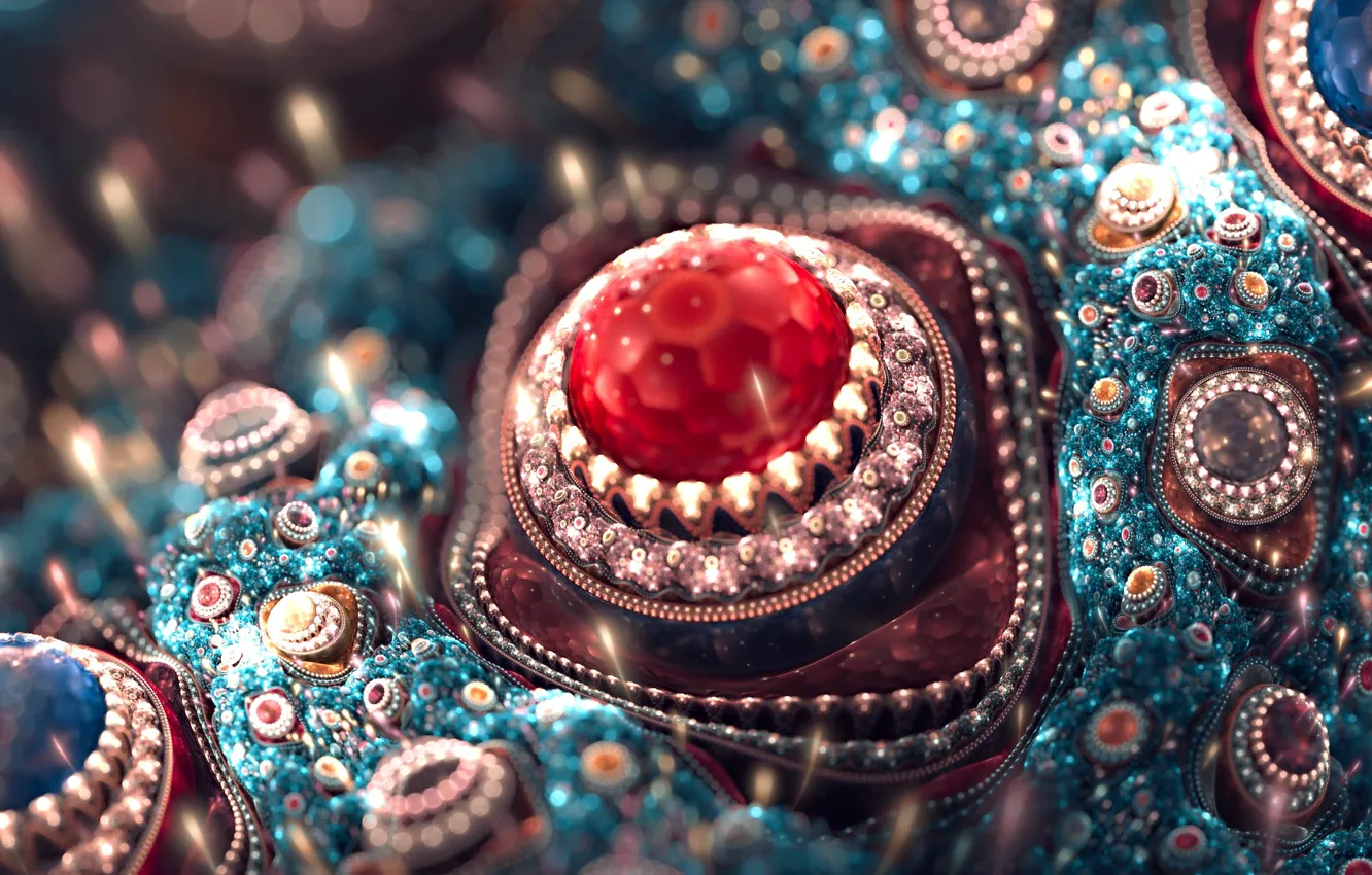 Photo wallpaper stones, Shine, jewelry